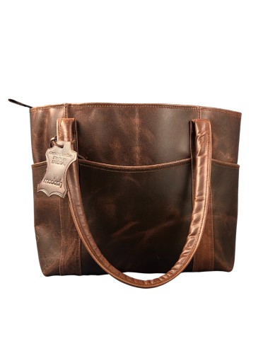 Madosh Genuine Leather Brown Tote Bag Messenger Bag Ladies Purse Crossbody Shoulder Satchel Handbag